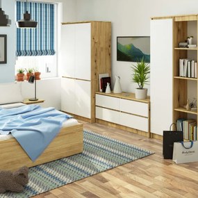 Skriňa S 90 4D CLP artisan / biela