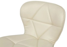 Sada 2 barových otočných stoličiek z umelej kože béžová VALETTA Beliani
