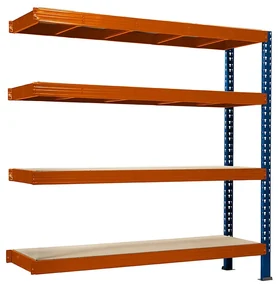 Trestles Prístavok k regálu 1800x2400x600, 4 police Farba: žltá a čierna
