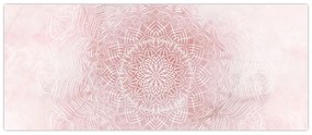Obraz - Ružová mandala (120x50 cm)