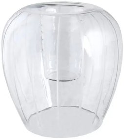 Transparentný sklenený svietnik na čajové sviečky Otto clear - Ø 17*17 cm