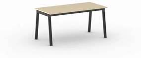 Kancelársky pracovný stôl PRIMO BASIC, čierna podnož, 1600 x 800 mm, čerešňa