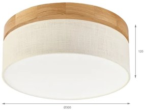 Brilagi - LED Stropné svietidlo BELLADONNA LED/20W/230V pr. 30 cm krémová/dub