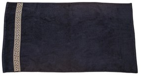 Osuška GREEK 70 x 130 cm čierna, 100% bavlna