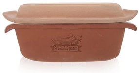 Forma na pečenie chleba s vekom, keramika 33x16 cm
