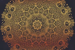 Tapeta zlatá orientálna Mandala