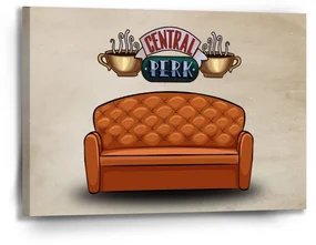 Sablio Obraz Seriál Priatelia CENTRAL PERK Gauč - 90x60 cm