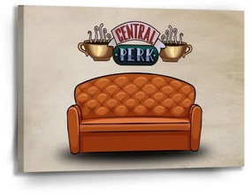 Sablio Obraz Seriál Priatelia CENTRAL PERK Gauč - 90x60 cm