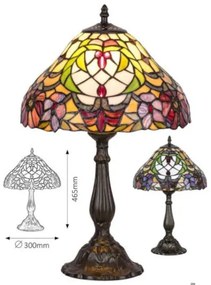 Stolná lampa Tiffany Rabalux 8090 kolekcia Mirella Ø30*46,5