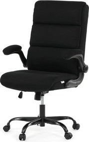KA-K3104 BK, Komfortné kancelárske kreslo, čierna látka, čierny plast