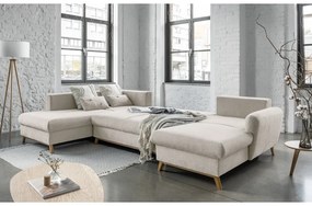 Béžová rozkladacia pohovka do "U" Miuform Scandic Lagom, ľavý roh