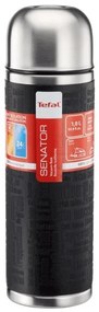 Tefal - Termoska s hrnčekom 1 l SENATOR nerez/čierna