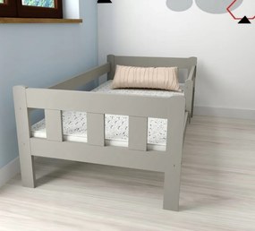 Detská posteľ z masívu borovice MAJA - 200x90 cm - šedá