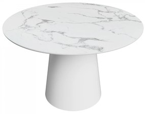 Jídelní stůl STELLA 120 cm bílý mramor