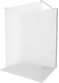 Mexen Kioto, sprchová zástena Walk-In 110 x 200 cm, 8mm sklo námraza, brúsená oceľ profil, 800-110-002-97-30