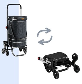 Jurhan Nákupná taška na kolieskach do schodov COMFORT, 50l,  čierna