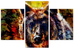 Obraz - Medveď, maľba (90x60 cm)