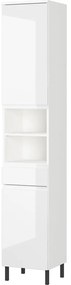 Biela vysoká kúpeľňová skrinka 34x190 cm Salinas - Germania