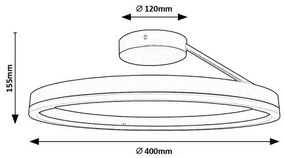 Rabalux 71302 kovové stropné LED svietidlo Isaure