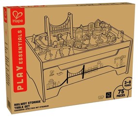 Hape Hrací stôl s úložným priestorom a vláčikodráhou