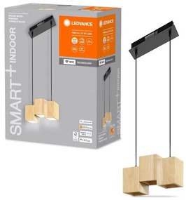 Ledvance - LED Stmievateľný luster na lanku DECOR WOOD 3xLED/7W/230V Wi-Fi