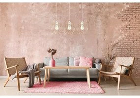 Luster na lanku MATT 3xE27/60W/230V biela/zlatá