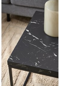 Konferenční stolek Barossa 110 cm černý mramor/černý