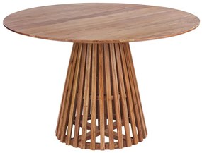 Okrúhly jedálenský stôl ⌀ 120 cm tmavé akáciové drevo MESILLA Beliani
