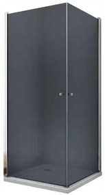 Mexen PRETORIA DUO sprchovací kút 70x70cm, 6mm sklo, chrómový profil-šedé sklo, 852-070-070-02-40
