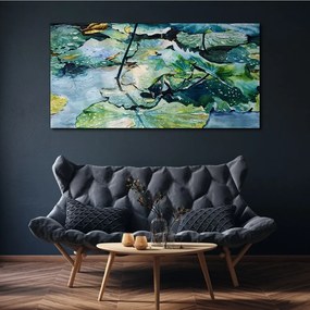 Obraz canvas Abstrakcie vodné lístia