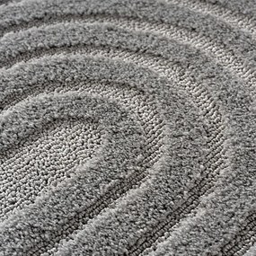 Koberec Modern ART 3D sivý kruh