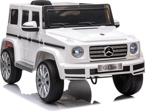 LEAN CARS Elektrické autíčko Mercedes G500 LED MP3 diaľkové ovládanie biele