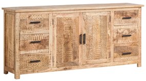 furniture-nabytek.cz - Masívny príborník Mumbai z mangového dreva, lakovaný, hnedý – 180×42×80 cm