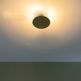 Dizajnová nástenná lampa okrúhla zlatá - Pulley