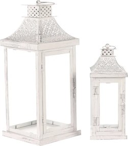 Set dvoch lampášov biely LUC305 (2 ks)
