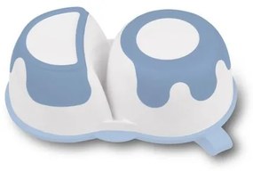 BABY ONO Detská dvojkomorová miska s lyžičkou Baby Ono modrá 200 a 150 ml