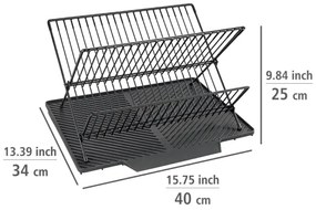 WENKO 54771100 - Odkvapkávač NELIA 34x40 cm čierny