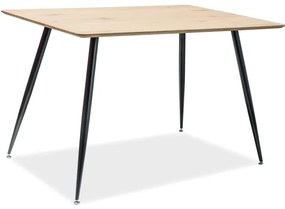 Jedálenský stôl s doskou v dekore dub REMUS 120X80