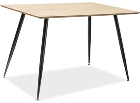 Jedálenský stôl s doskou v dekore dub REMUS 120X80