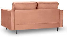 Ružová zamatová pohovka Milo Casa Santo, 174 cm