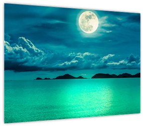 Sklenený obraz - Spln nad hladinou (70x50 cm)