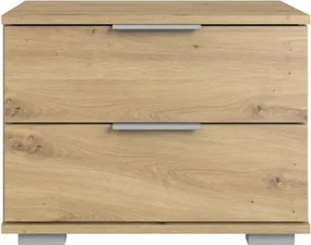 Nočný stolík Easy Plus, 2 zásuvky, dub artisan%