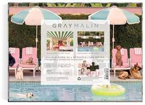 Galison Puzzle obojstranné Psy v hoteli Beverly Hills 500 dielikov