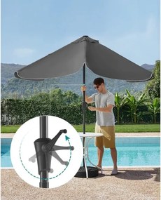 Zahradní slunečník Rocka 200x150 cm šedý