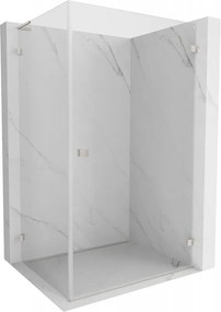 Mexen Lunar-B L, 1-krídlový sprchový kút, pravý, 100 x 70 cm, 8mm číre sklo, brúsená oceľ profil, 832L-100-070-97-00-P