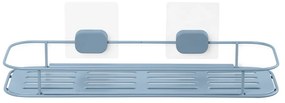 Svetlomodrá samodržiaca kovová kúpeľňová polička Grena – Compactor