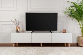 TV stolík/skrinka Alvindel (biela). Akcia -19%. Vlastná spoľahlivá doprava až k Vám domov. 1127716