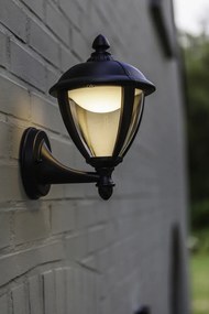 LUTEC Vonkajšia nástenná LED lampa UNITE, 9W, teplá biela, čierna, IP44