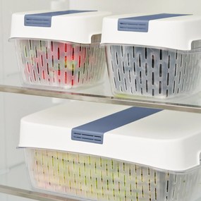 Špeciálny box na ovocie a zeleninu, s ventiláciou a filtrom, do chladničky, Fridge Fresh, 6,4 l - modrý