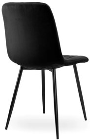Jedálenská stolička FRESNO VELVET čierna